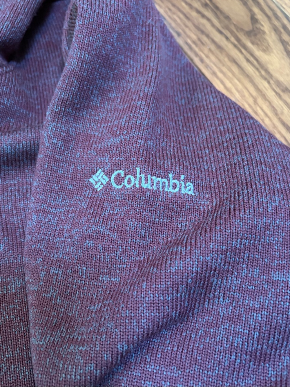 Columbia Women's Darling Days Pullover Hoodie heathered burgundy/plum fleece M - Picture 5 of 8